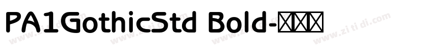 PA1GothicStd Bold字体转换